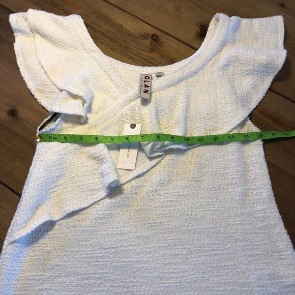 Anthropologie Dolan Cream Cotton Ruffle Top Size X Small NWT - Picture 12 of 12